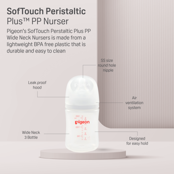 Pigeon SofTouch 3 Bottle 160ml - Image 4